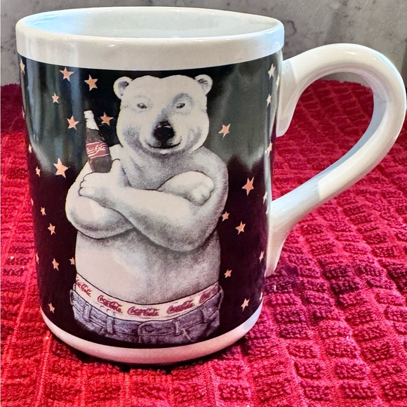Vintage 1999 Gibson Coca-Cola Polar Bear Mug, same photo on both sides, flawless - Picture 6 of 6
